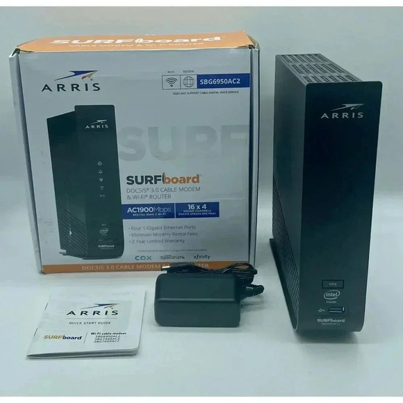 ARRIS Surfboard DOCSIS 3.0 Cable‎ Modem & Wi-Fi Router AC1900 SBG6950AC2 - Picture 1 of 7